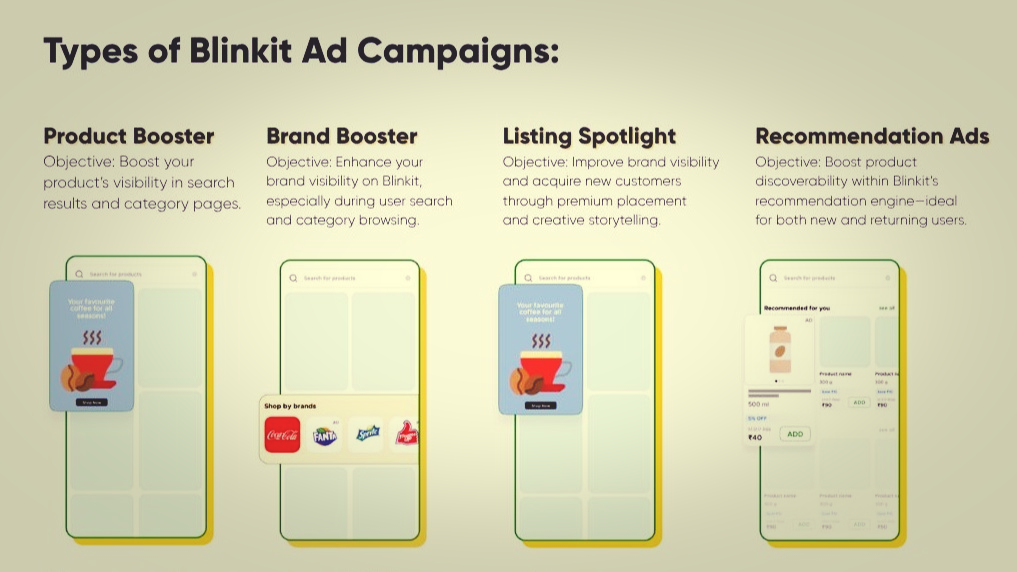 Types of Blinkit Ad Formats That Can Be Used to Boost Visibility & Sales