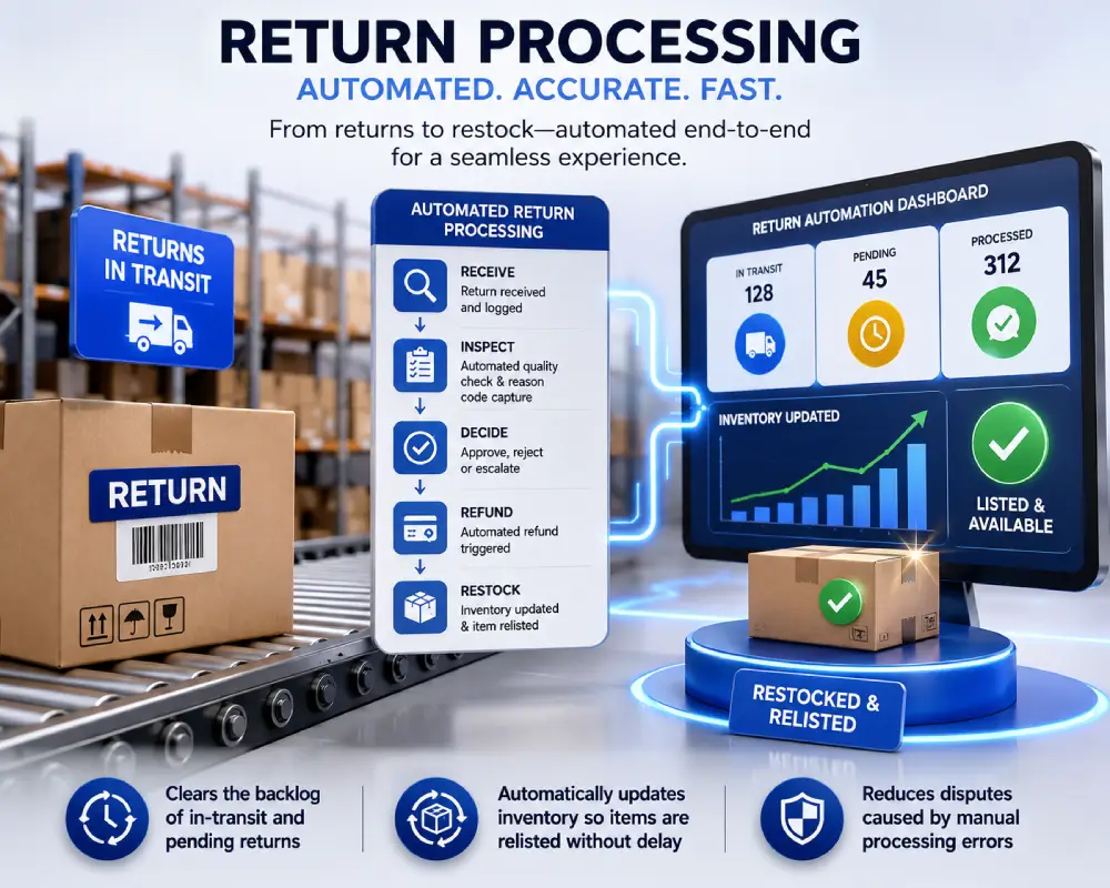 returns processing and restocking automation