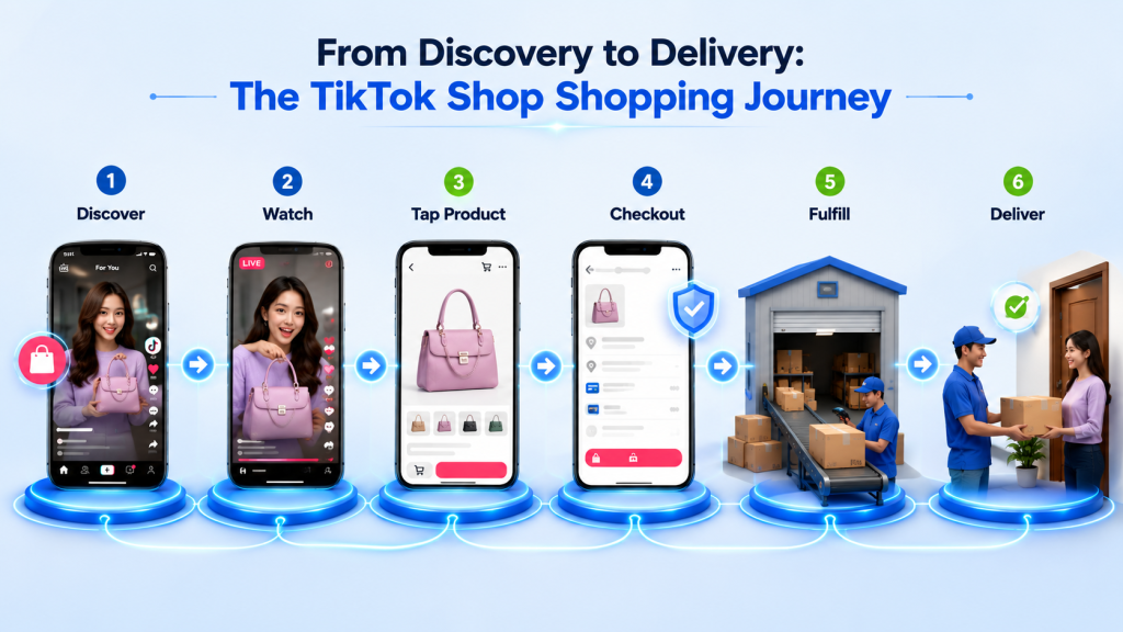 TikTok Shop shopping journey steps