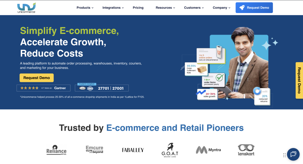 Unicommerce: best for managing omnichannel distribution