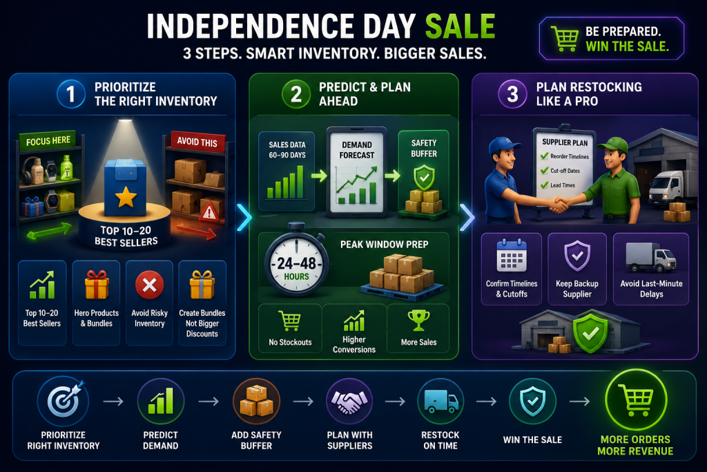 Independence Day sales workflow